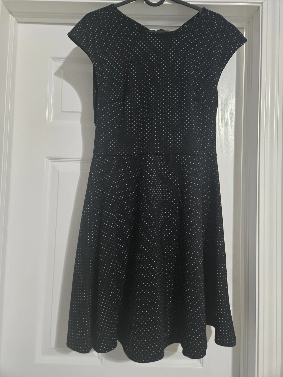 GAP Black and White Polka Dot Dress with Open Back