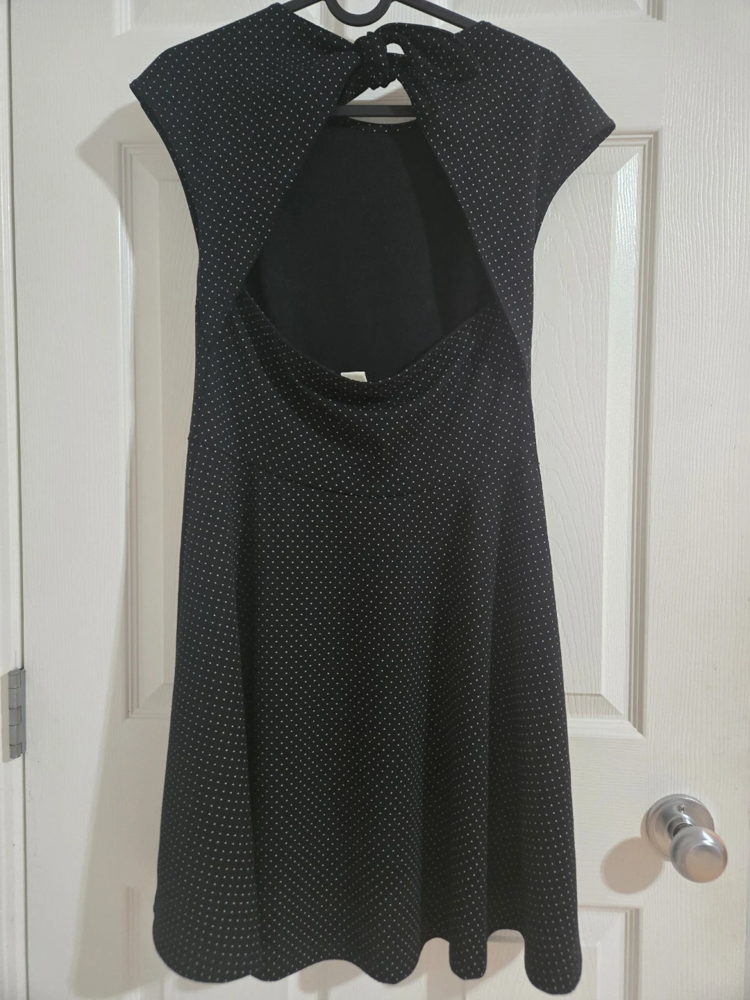 GAP Black and White Polka Dot Dress with Open Back - photo 2