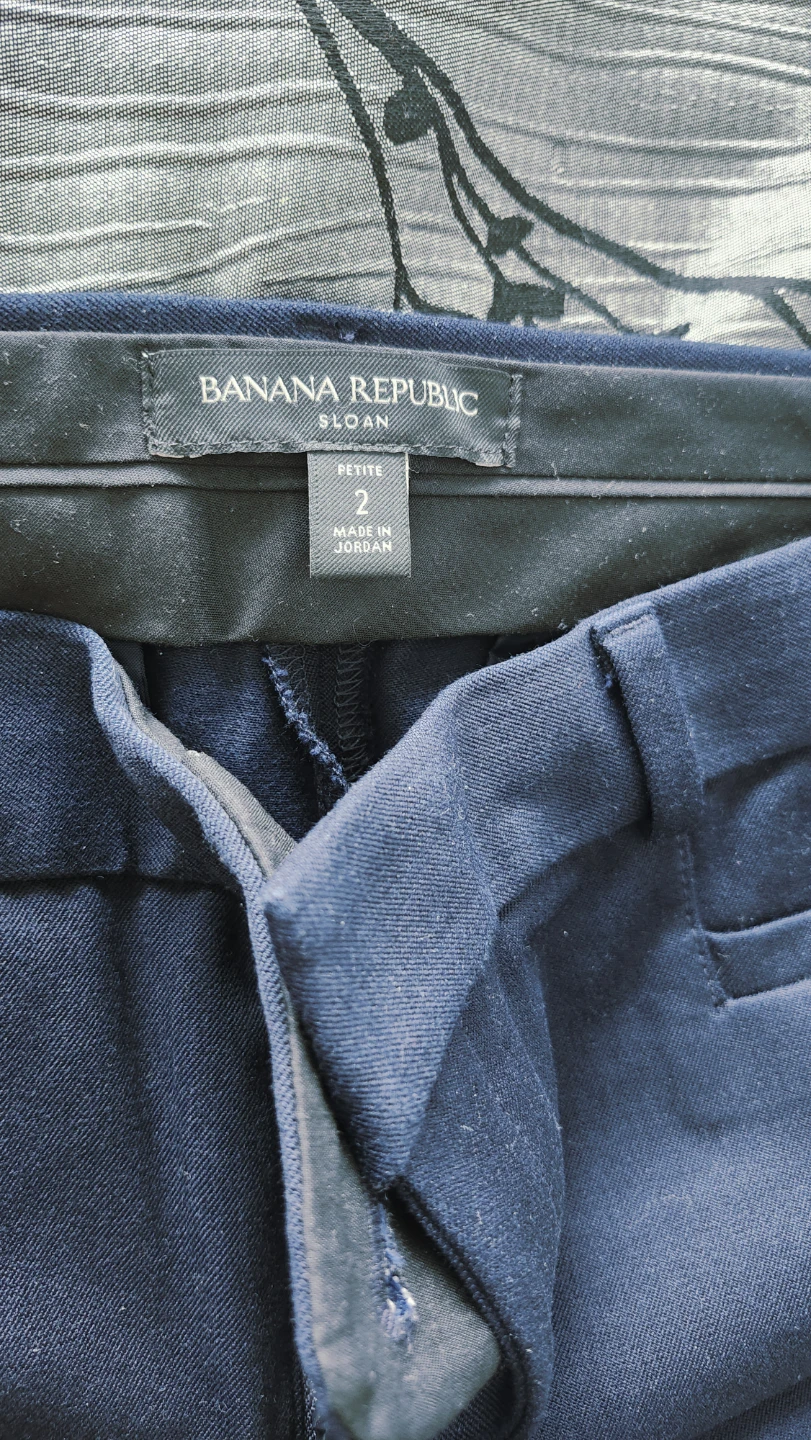 Banana Republic Sloan Petite Navy Pants Size 2 - photo 2