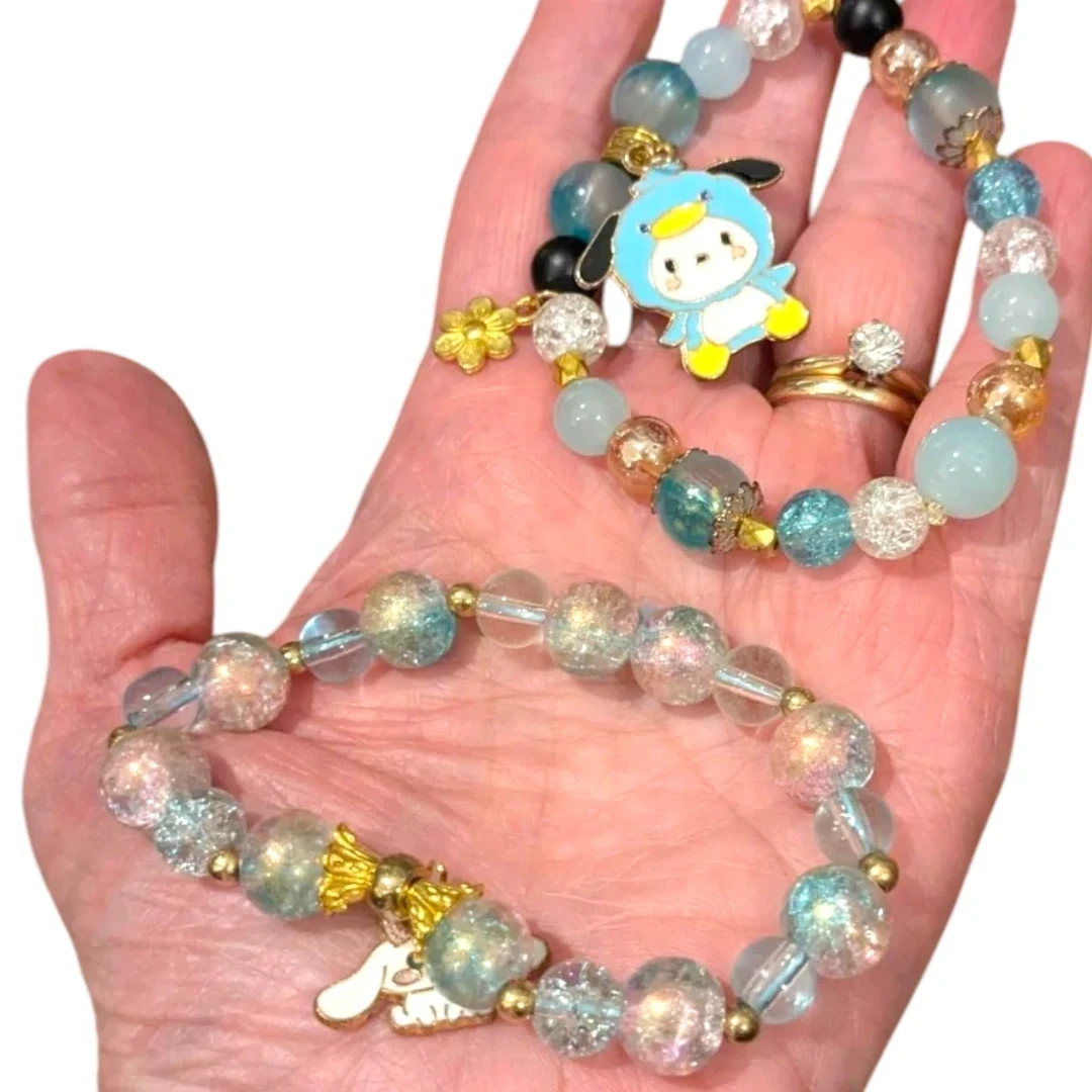 Handcrafted bracelets Hello Kitty,  Pompompurin SANRIO Kawaii - photo 2