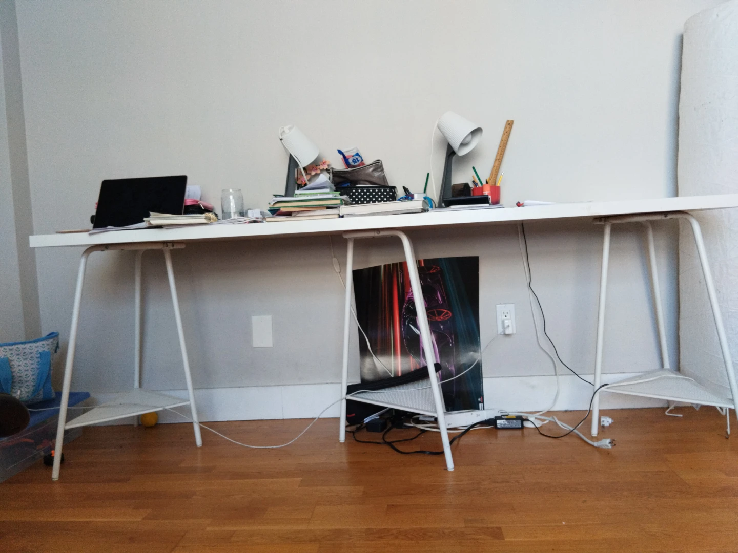 White IKEA Desk - photo 2
