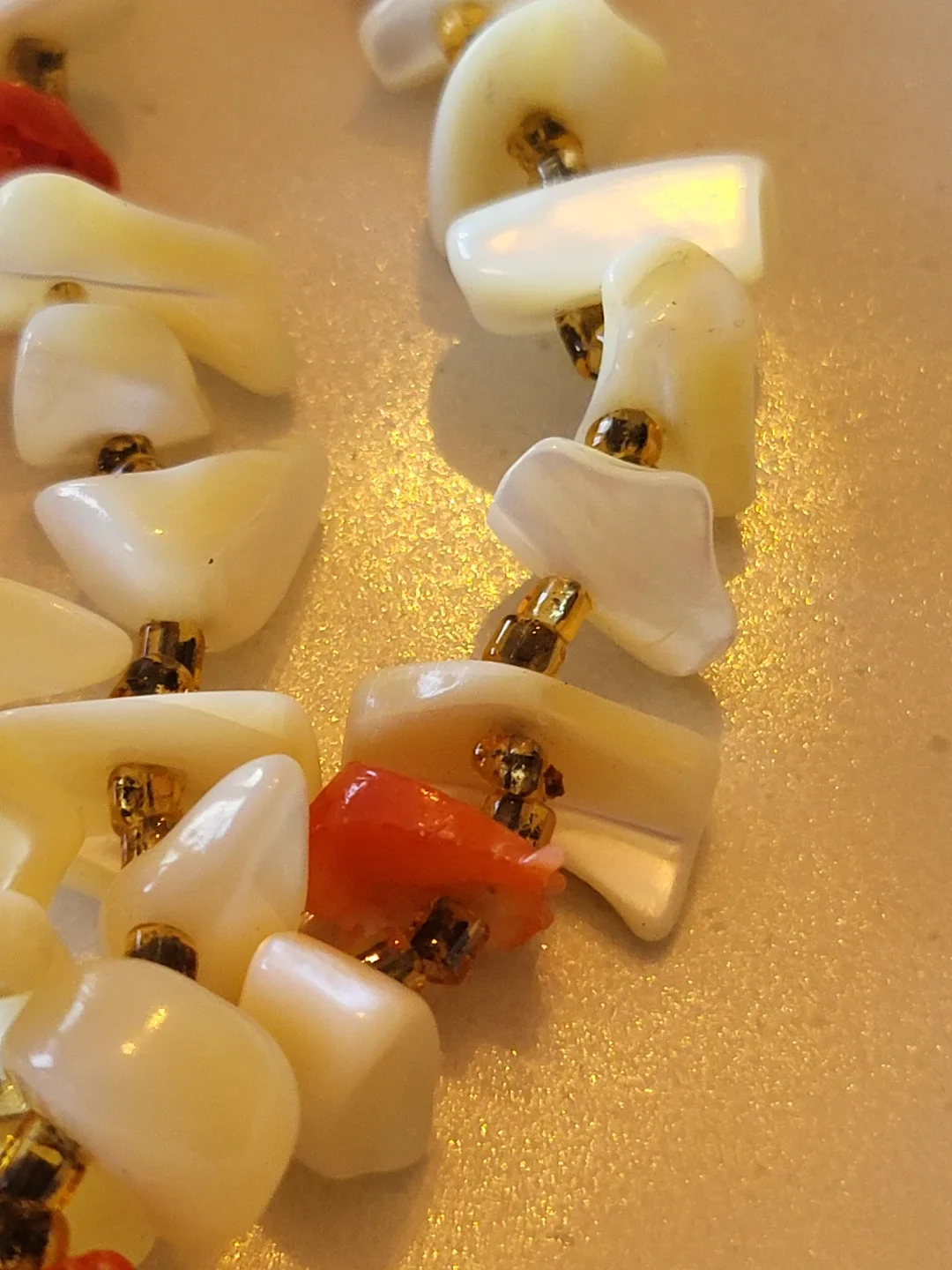 Multi-strand Shell and Coral Necklace - photo 3