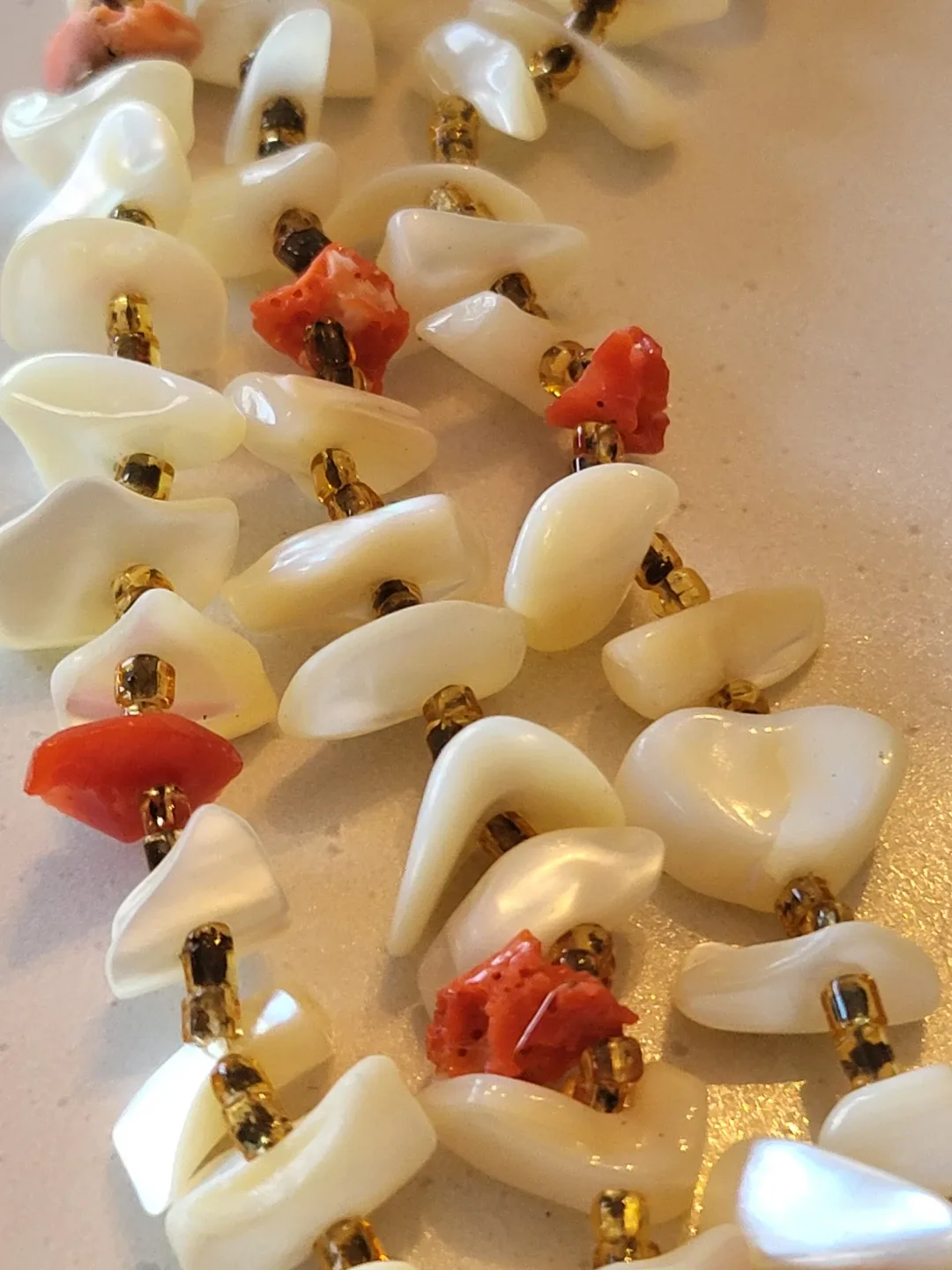 Multi-strand Shell and Coral Necklace - photo 4
