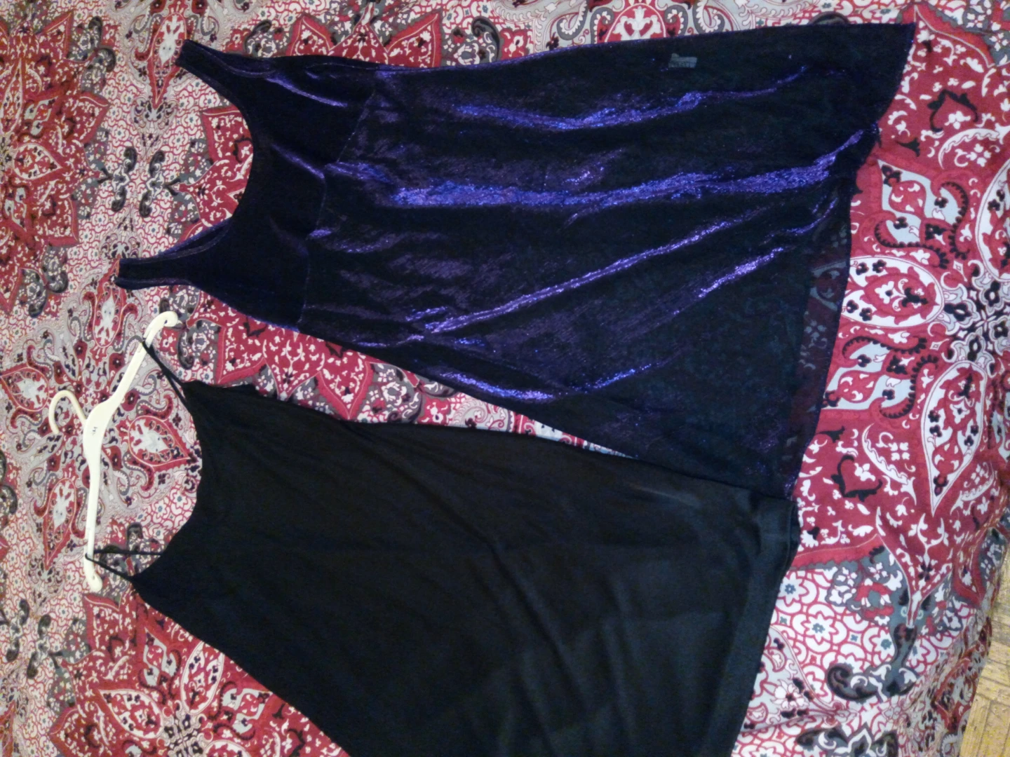 Betsy & Adam Black & Purple Velvet Dress - photo 2