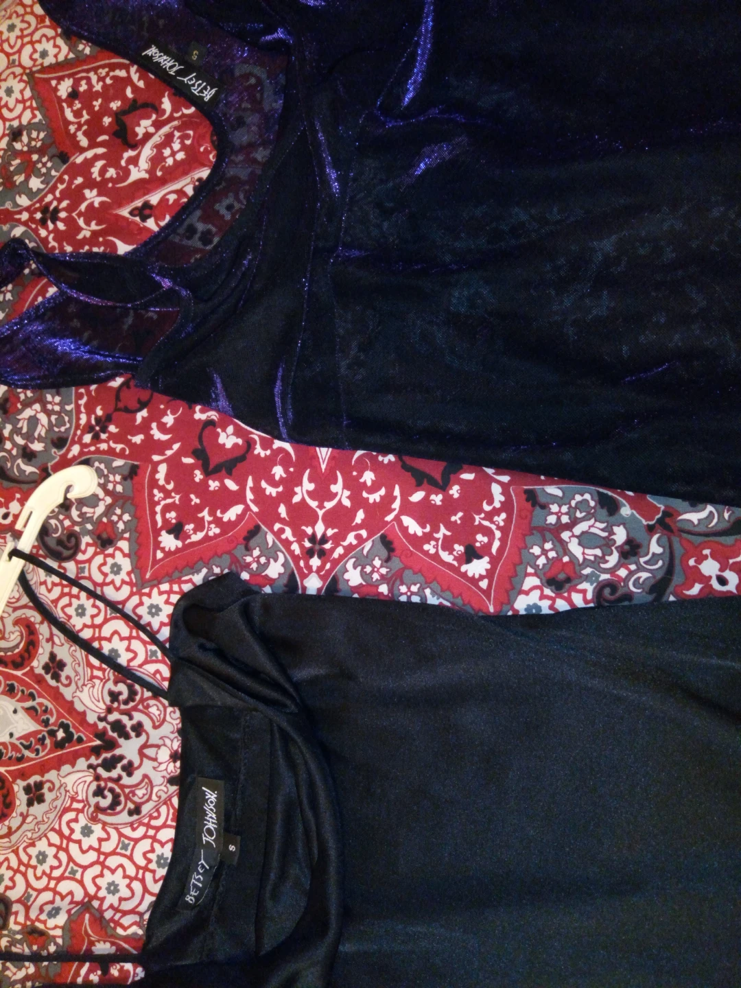 Betsy & Adam Black & Purple Velvet Dress - photo 3