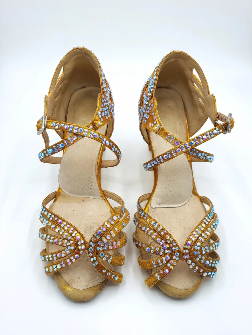 Gold Dance Heels - Size 7.5 wide