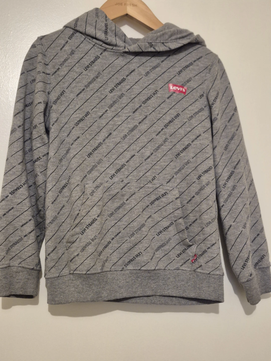 Levi's Grey All-Over Logo Hoodie