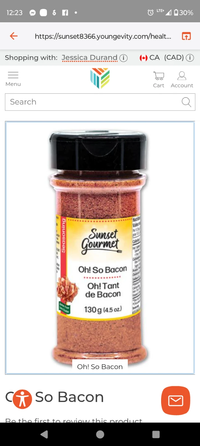 Sunset Gourmet Oh! So Bacon Seasoning 130g
