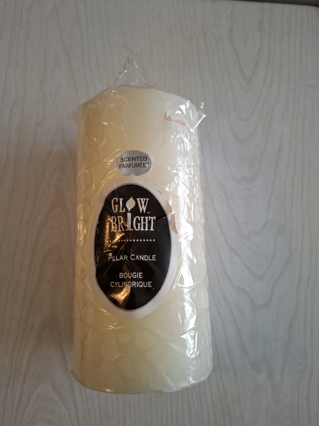 Glow Bright Scented Pillar Candle - Cream