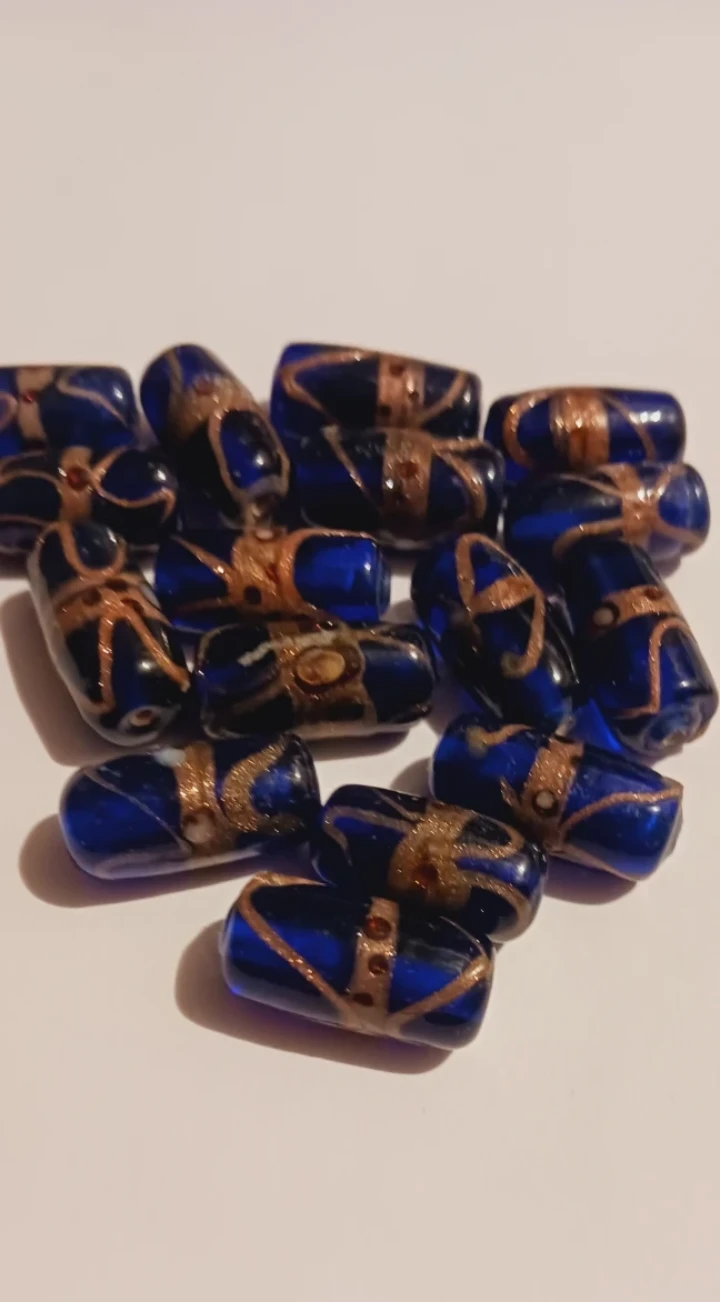 Cobalt Blue Venetian Glass Beads - photo 2