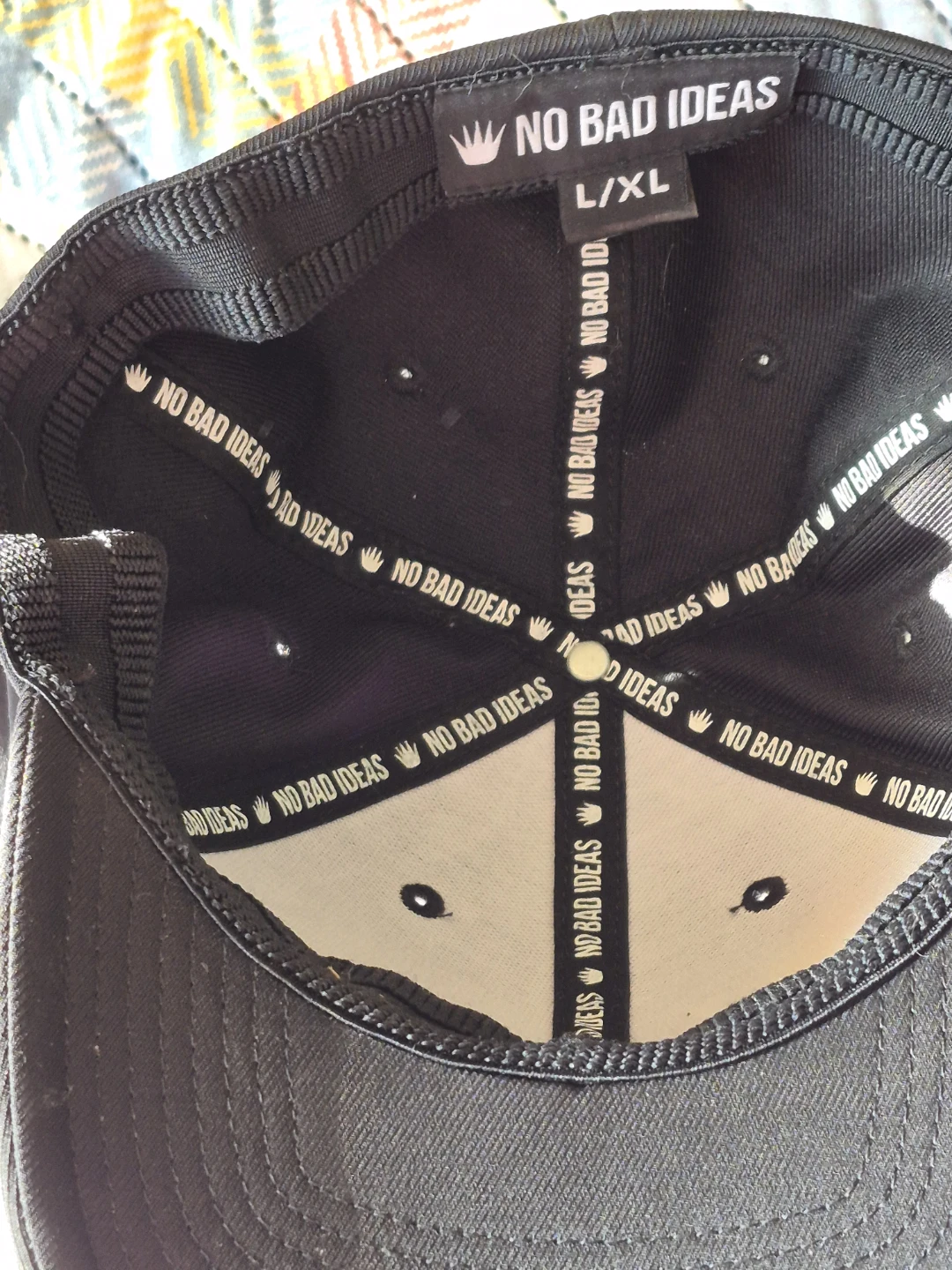 NO BAD IDEAS L/XL Black Baseball Cap - photo 2