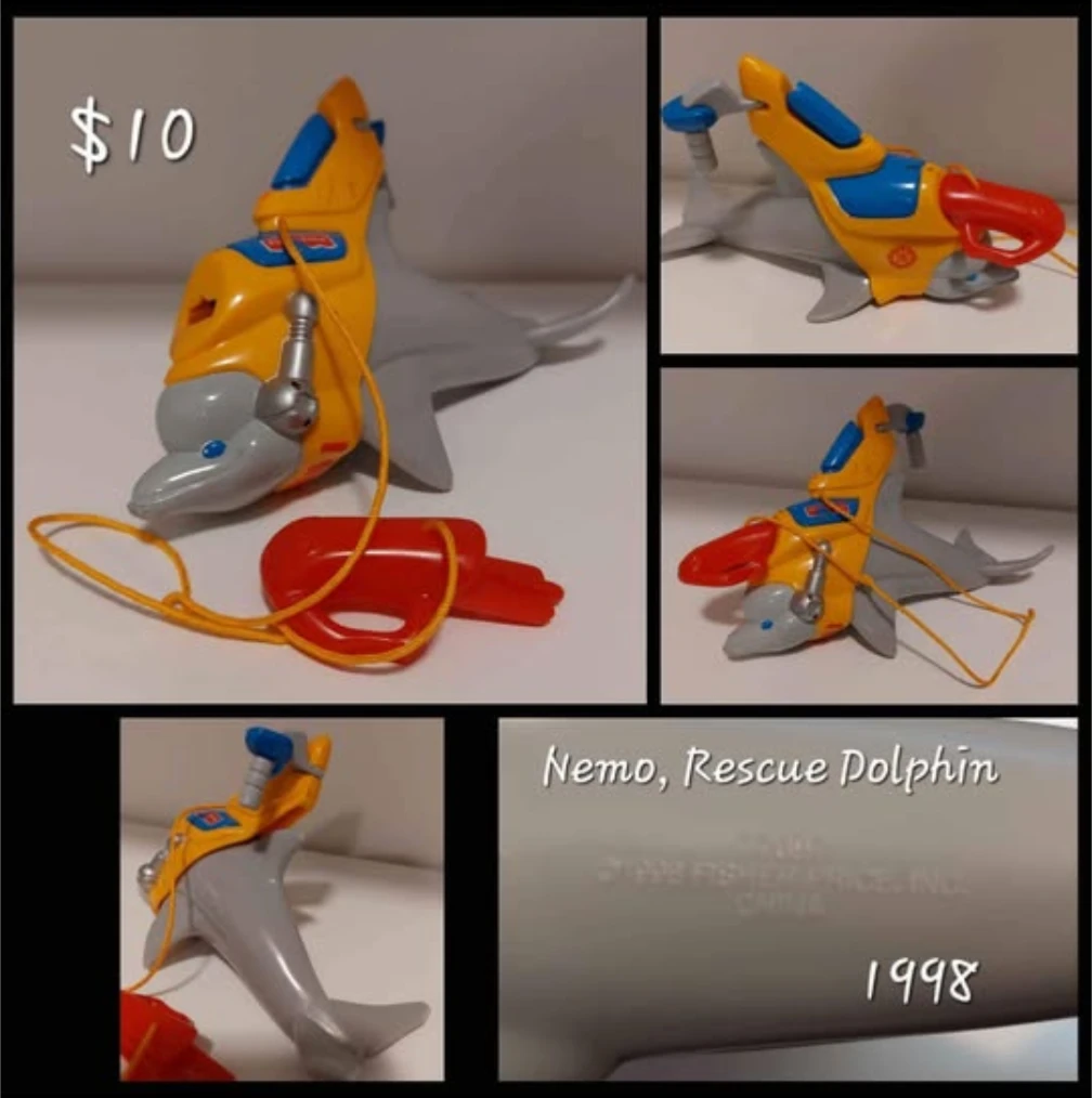 Fisher-Price Nemo Rescue Dolphin Toy 1998