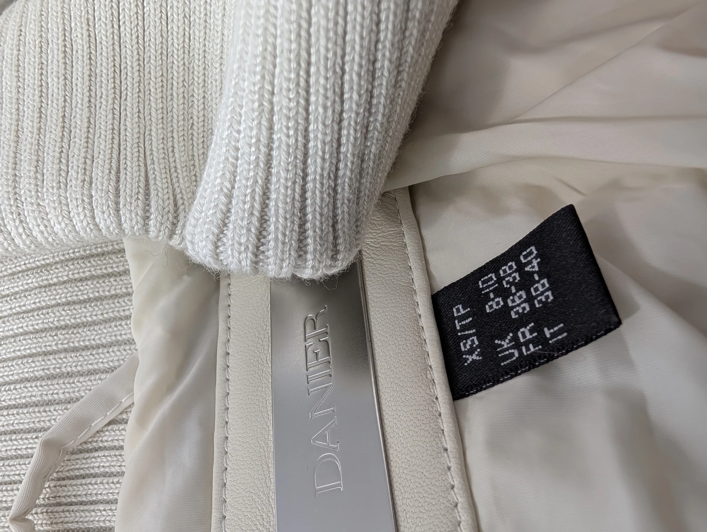 DANIER Women's Ivory Quilted Coat with Fur Hood - photo 5