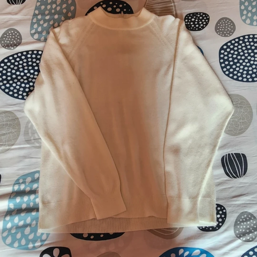 Cream coloured half-zip sweater - photo 4