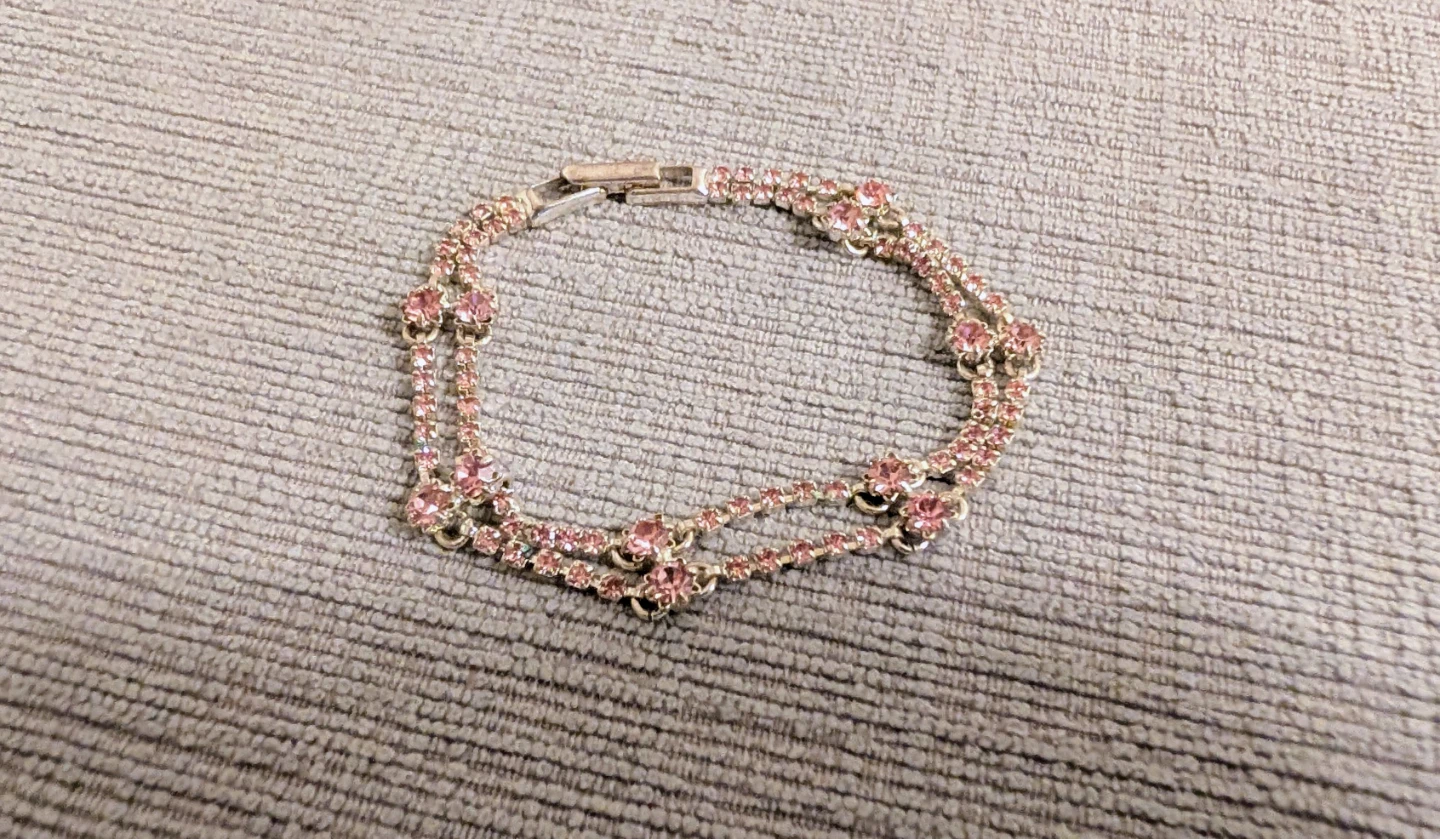 Pink Rhinestone Bracelet