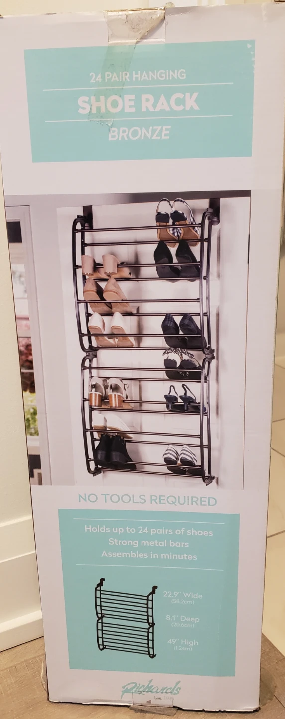 Richards 24 Pair Hanging Shoe Rack - Bronze