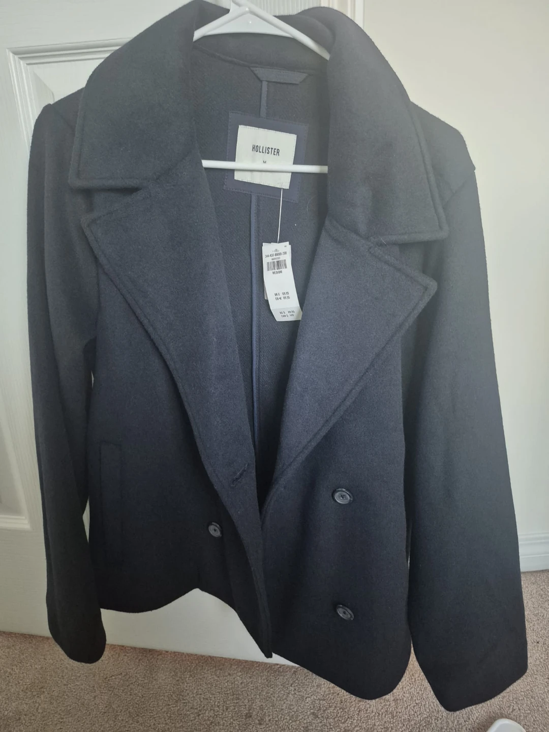 Navy Blue Hollister Coat in M