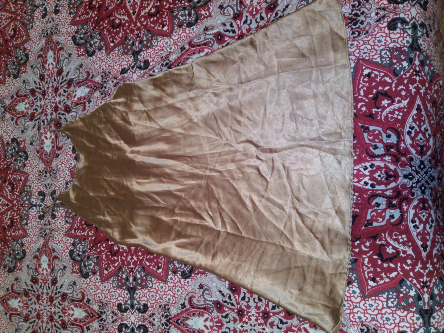 Gold Satin Dress Size L