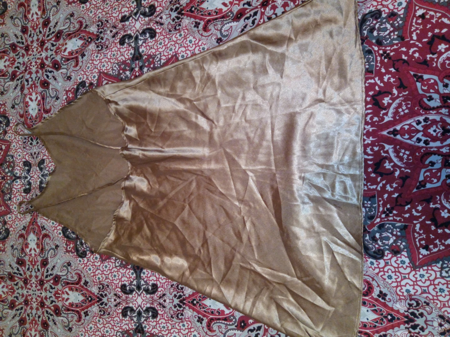 Gold Satin Dress Size L - photo 2