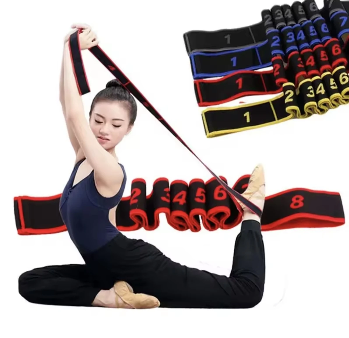 Yoga Stretch Strap with Loops
