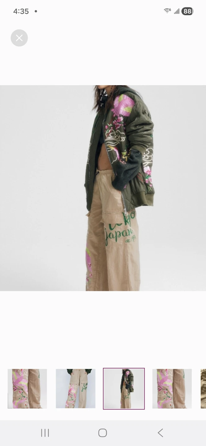 NASTY GAL Embroidered Cargo Pants - photo 3
