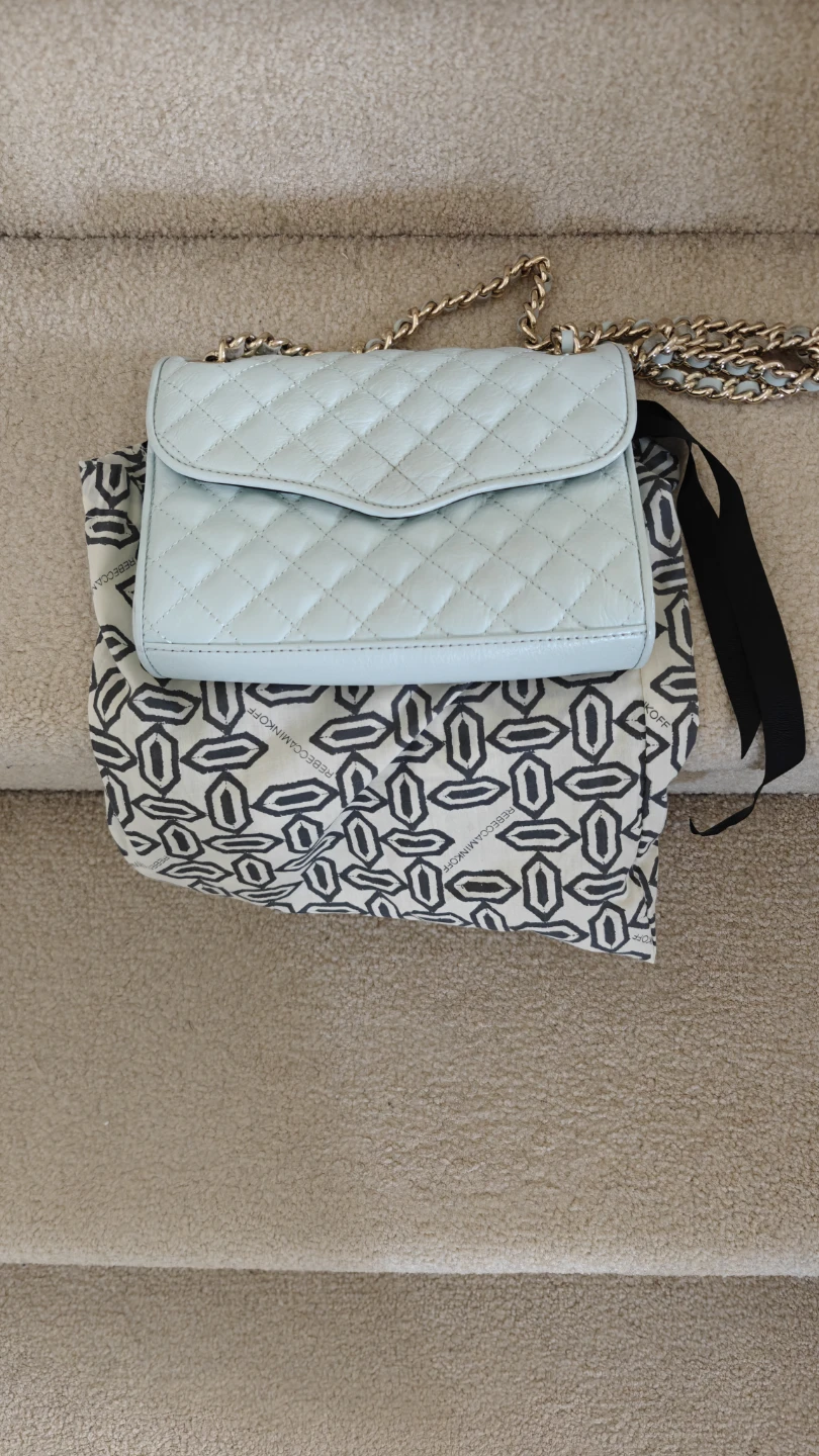 Rebecca Minkoff Quilted Chain Bag - Light Blue
