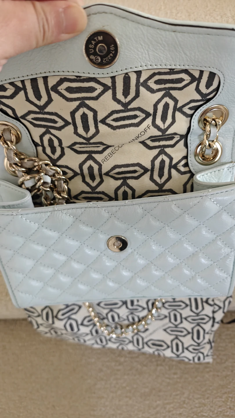 Rebecca Minkoff Quilted Chain Bag - Light Blue - photo 3