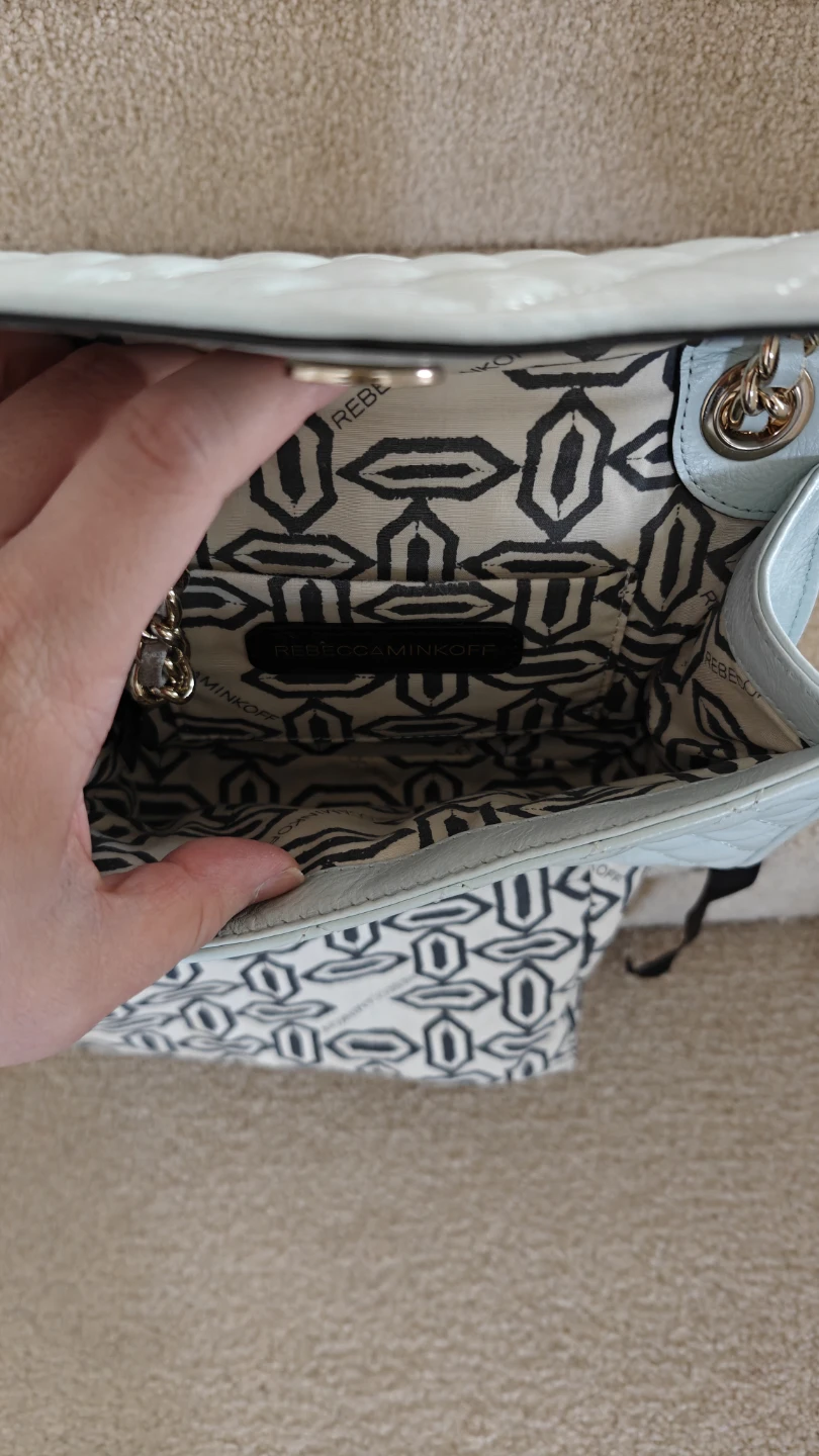 Rebecca Minkoff Quilted Chain Bag - Light Blue - photo 4