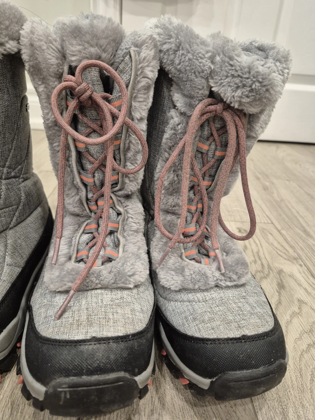 Girls' Winter Boots - Size Medium - Grey/Pink - photo 2