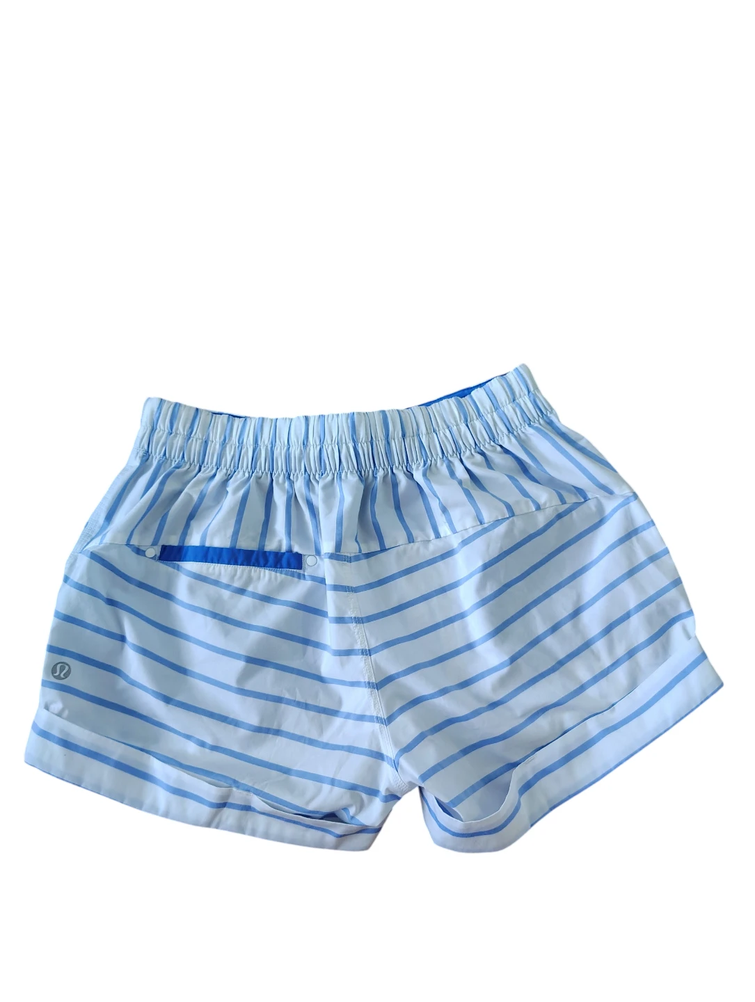 🍋 lululemon athletica Blue & White Striped Shorts - Size 8 - photo 5