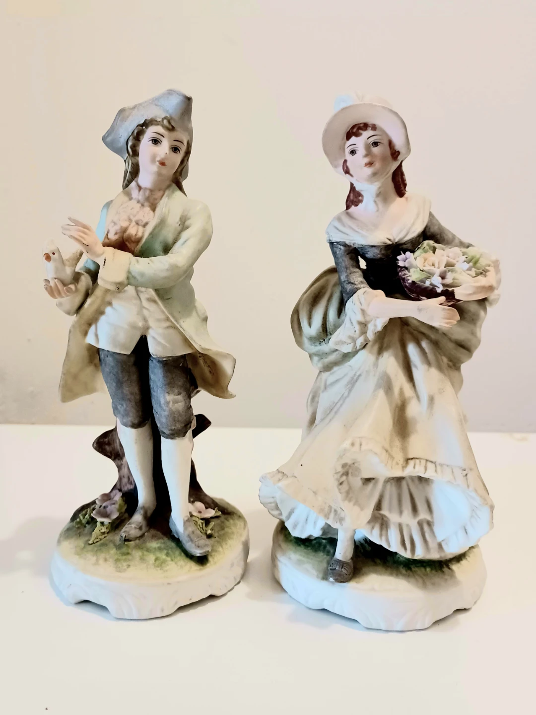 Vtg Hand-painted Lefton China Figurines