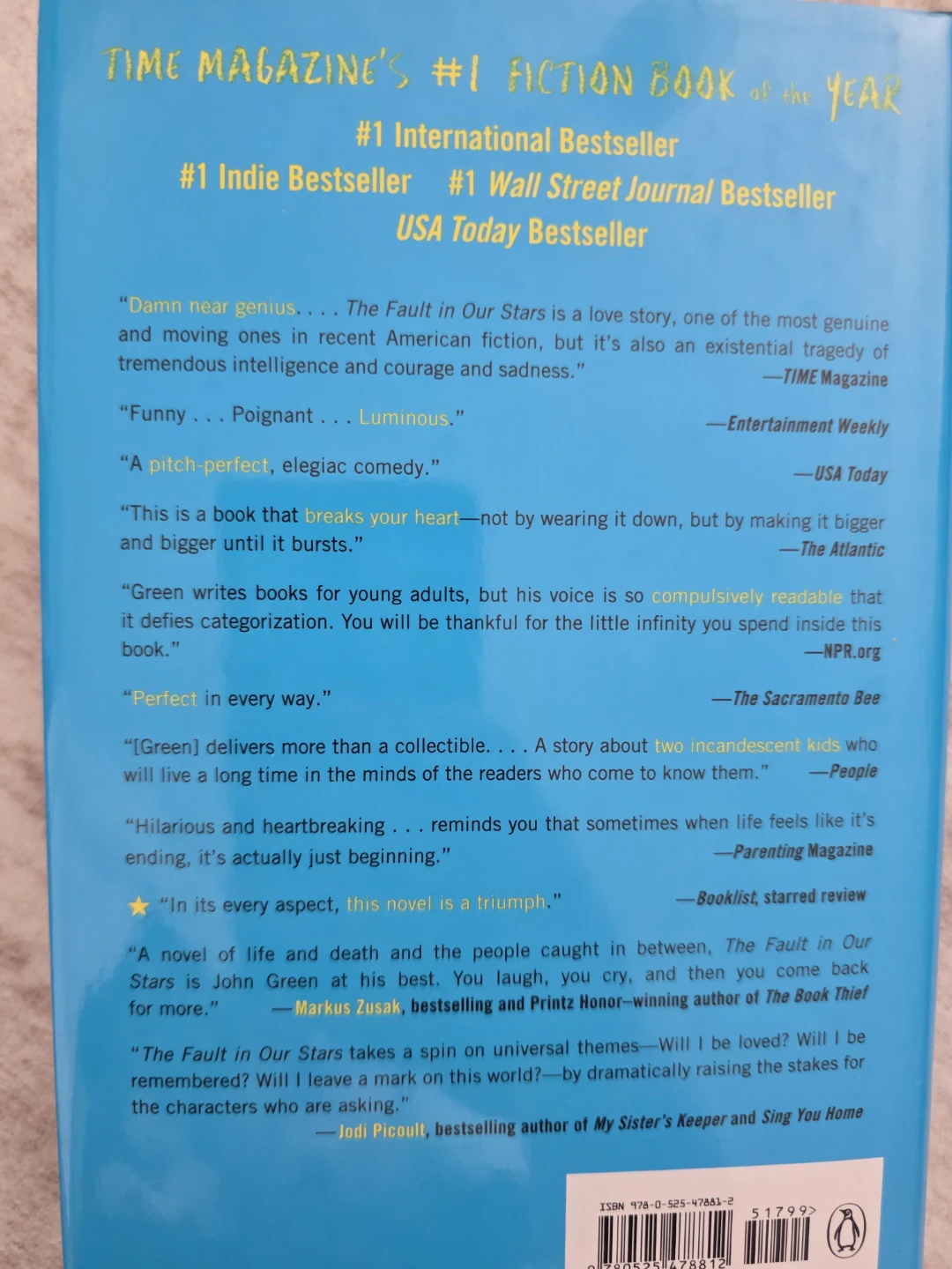 The Fault In Our Stars by John Green Paperback Book - photo 2
