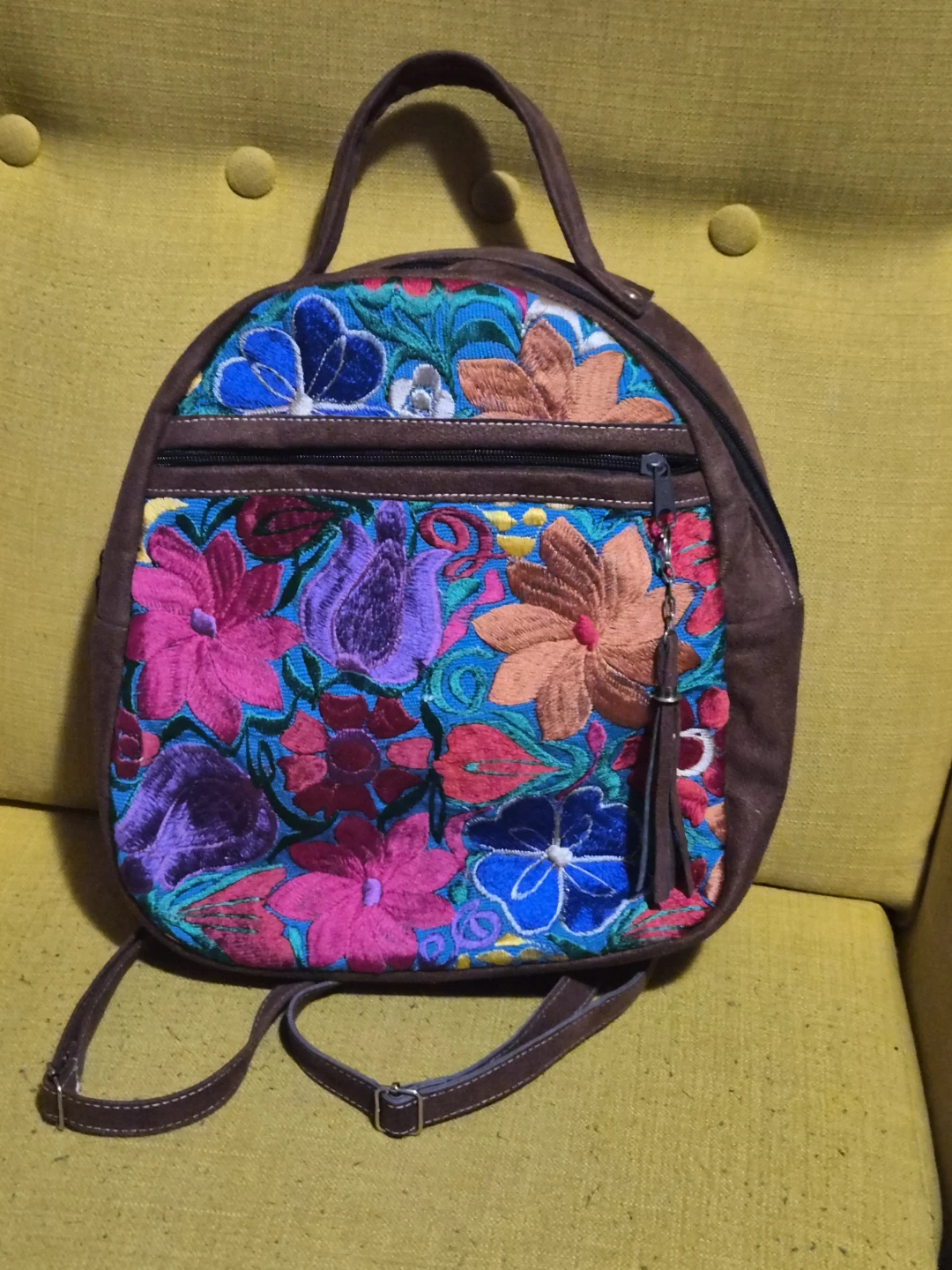 Womens Embroidered Backpack