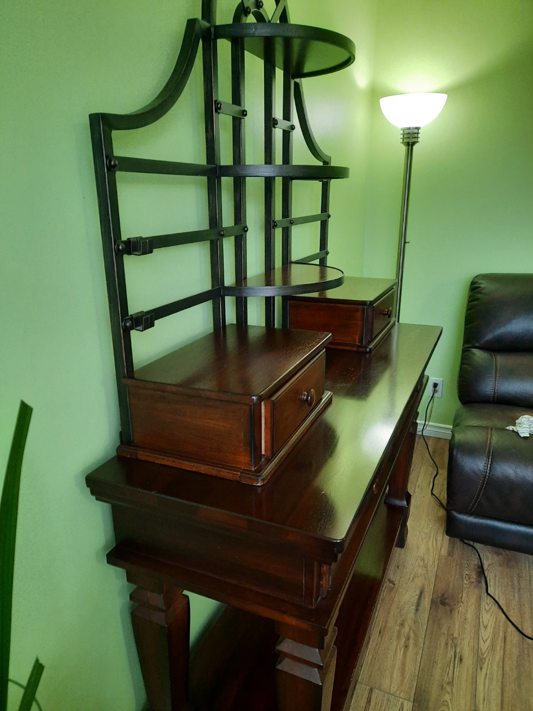 Console table with shelving unit - photo 2