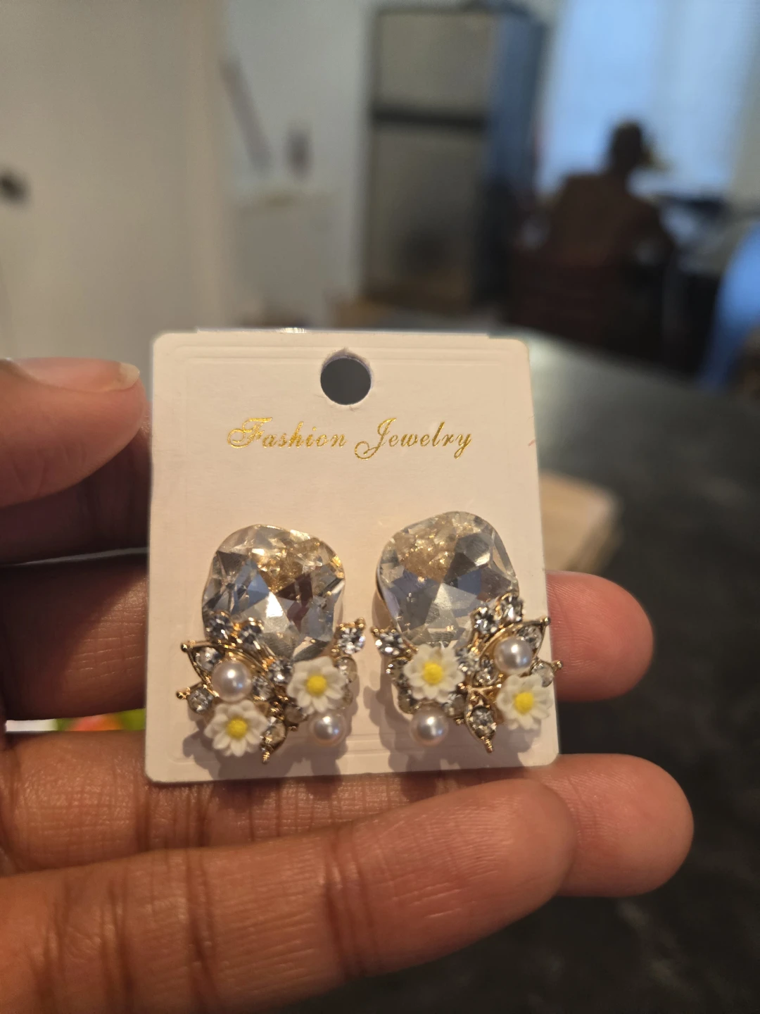 Fashion Jewelry Earrings with Rhinestones and Pearls