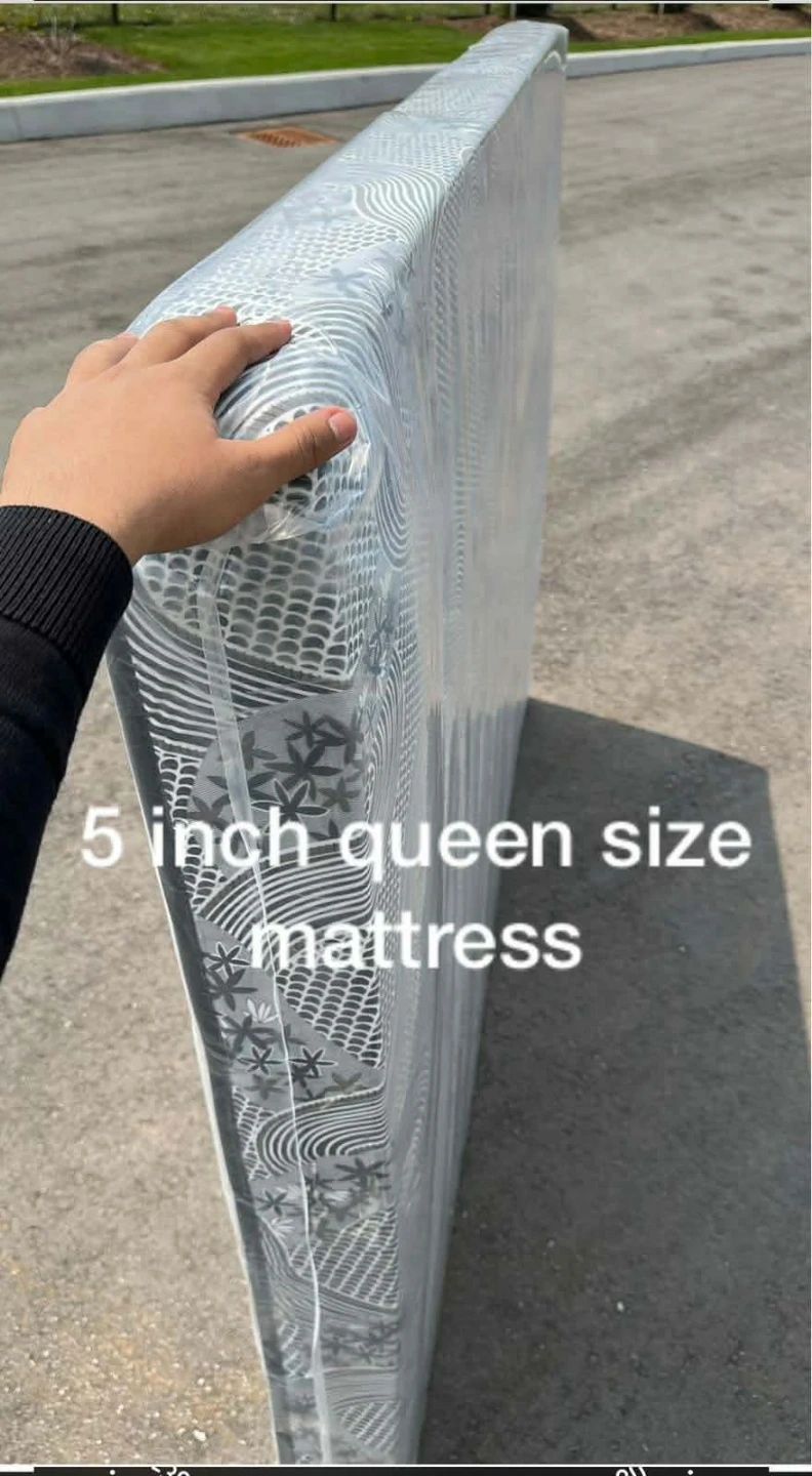 Queen Size 5 Inch Mattress and Metal Bed Frame - photo 3