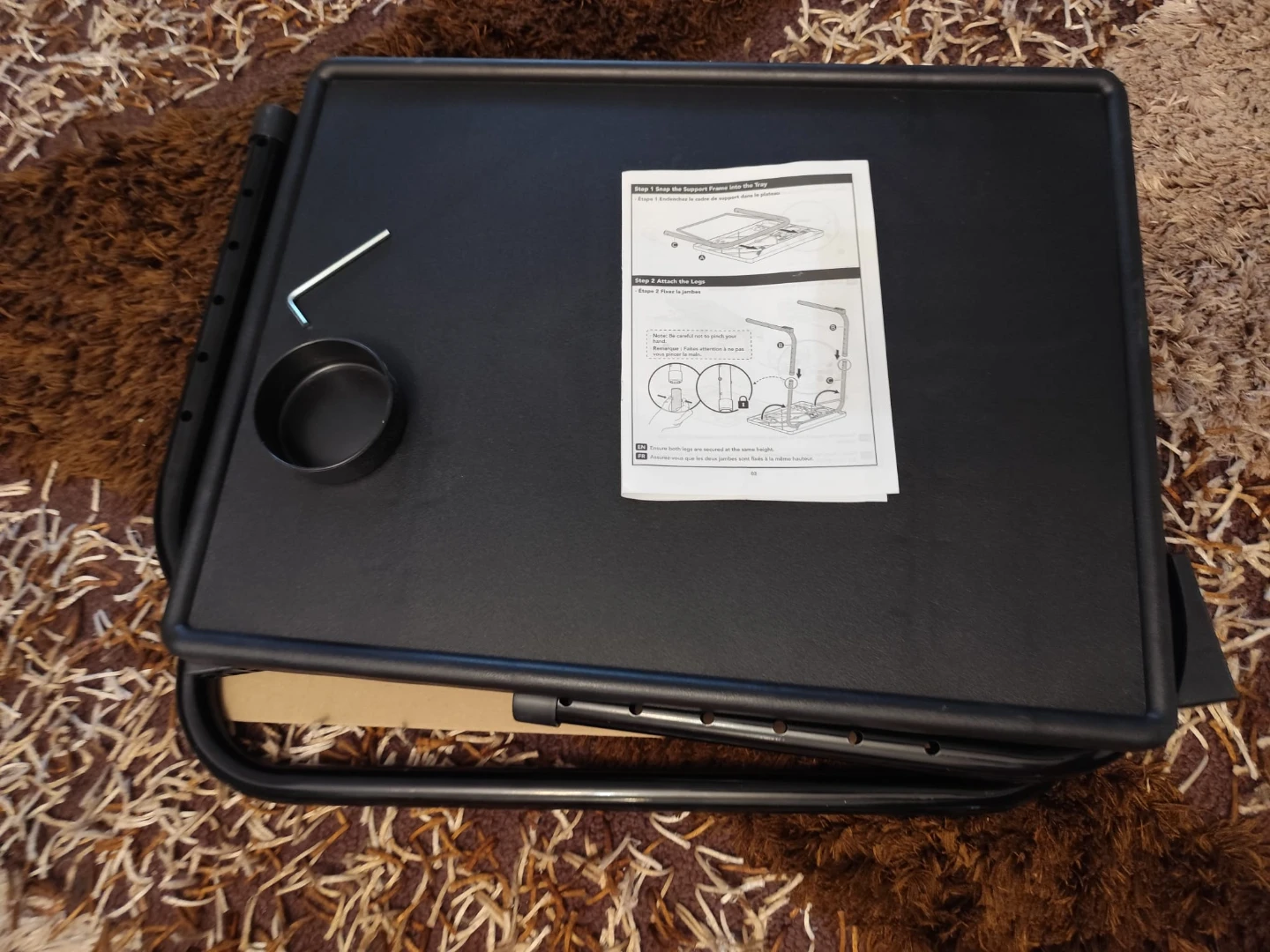 Adjustable Tray Table with Cup Holder - photo 5
