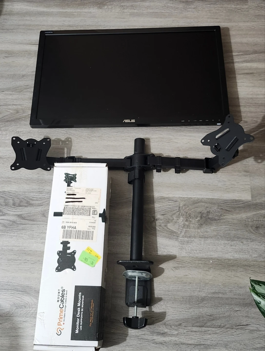 PrimeCables Dual Monitor Desk Mount