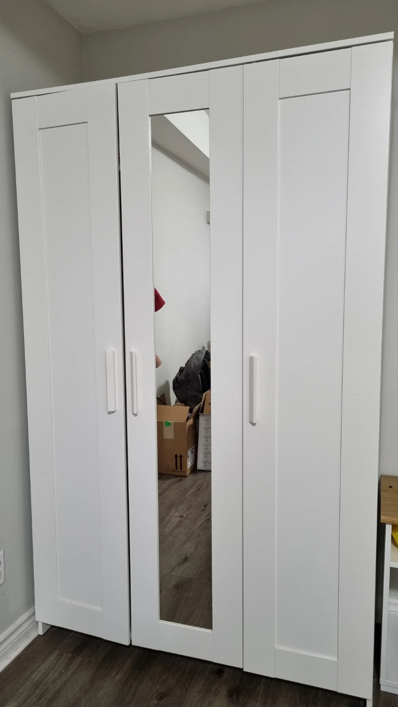 IKEA BRIMNES White Wardrobe with Mirror - photo 4