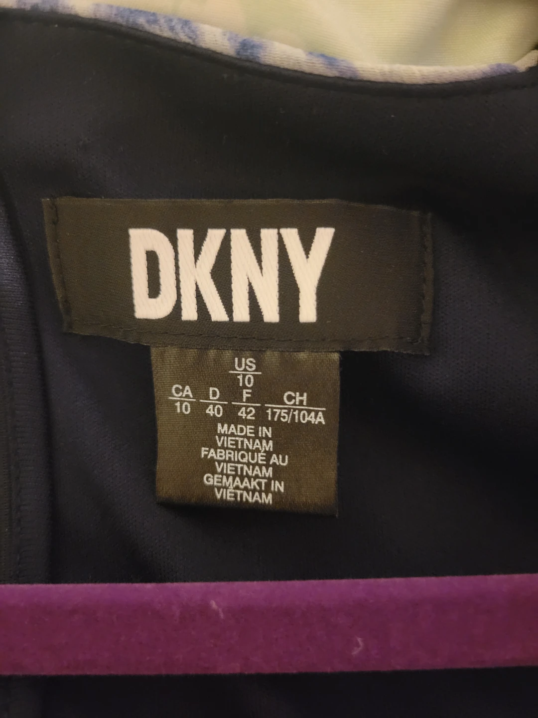 DKNY Women's Blue Tie-Dye Wrap Dress Size 10 - photo 2
