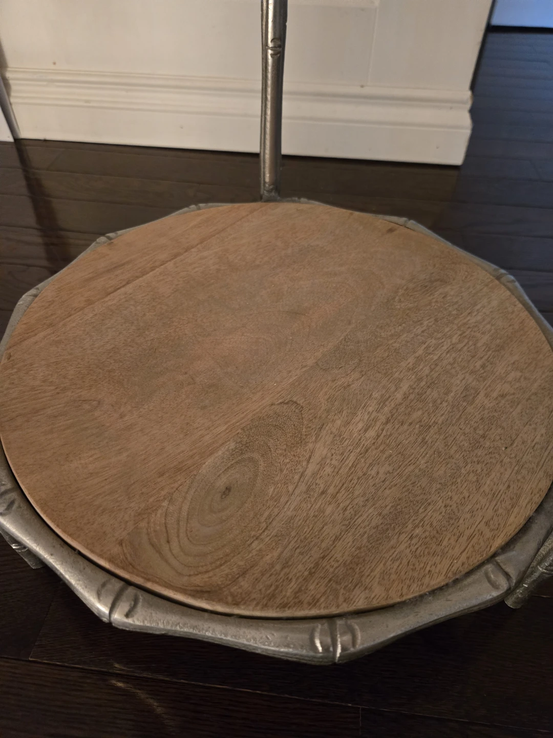 Tiered Side Table with Wood - photo 3