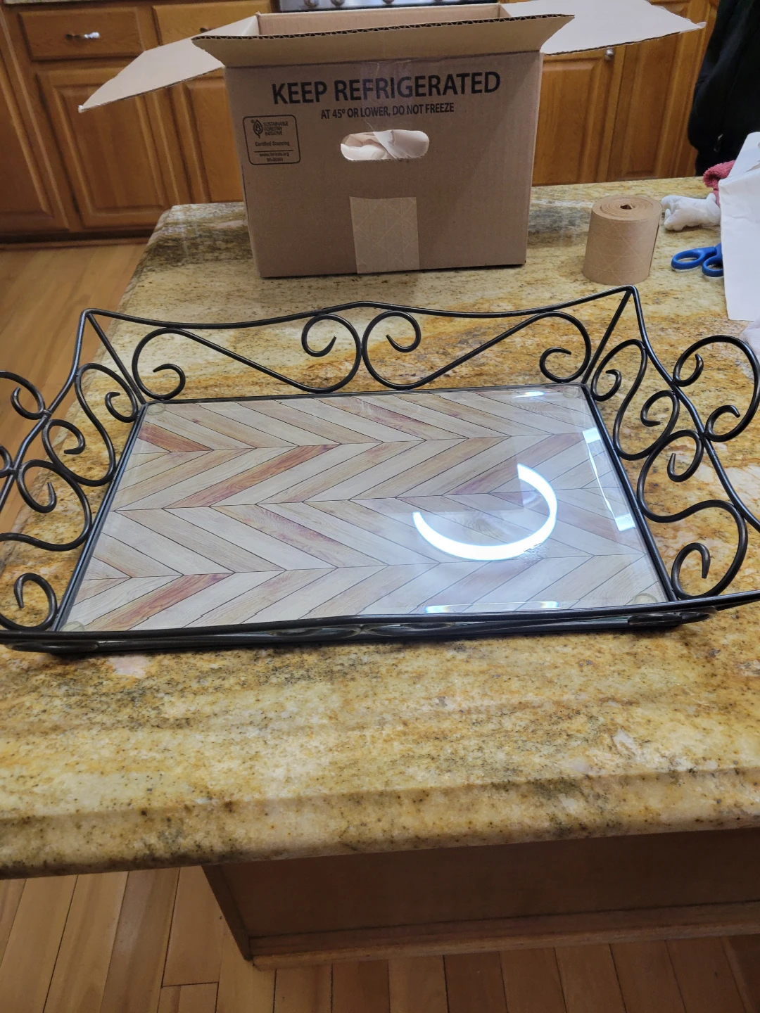 Decorative  Tray with Glass Insert - photo 3