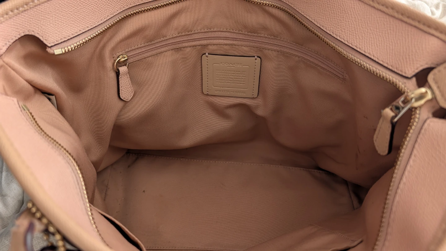 Coach City Zip Tote (Crossgrain Nude / Pink Leather and Gold) - photo 3