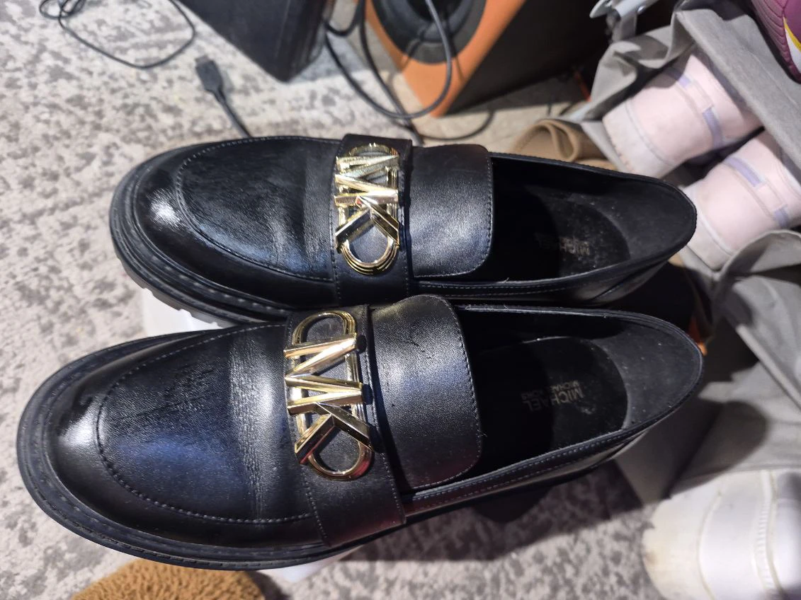 Michael Kors Black Leather Loafers - Size 8.5