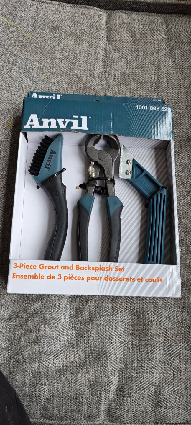 Anvil 3-Piece Grout and Backsplash Set