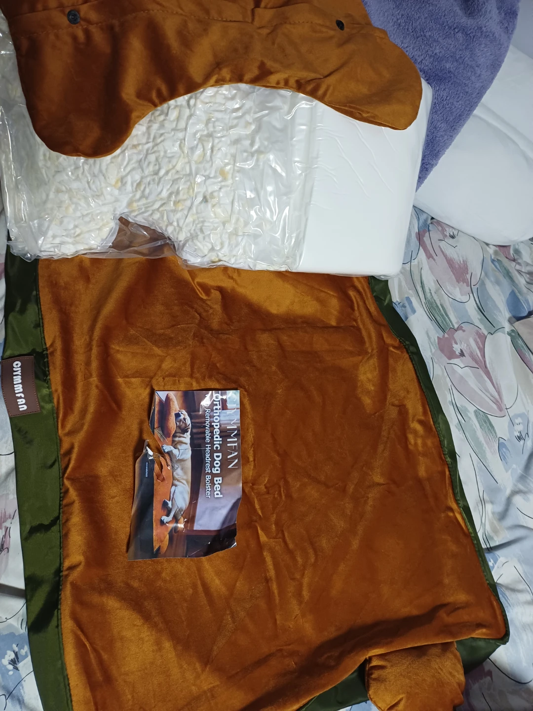 CJYMMFAN Orthopedic Dog Bed with Removable Headrest - photo 5