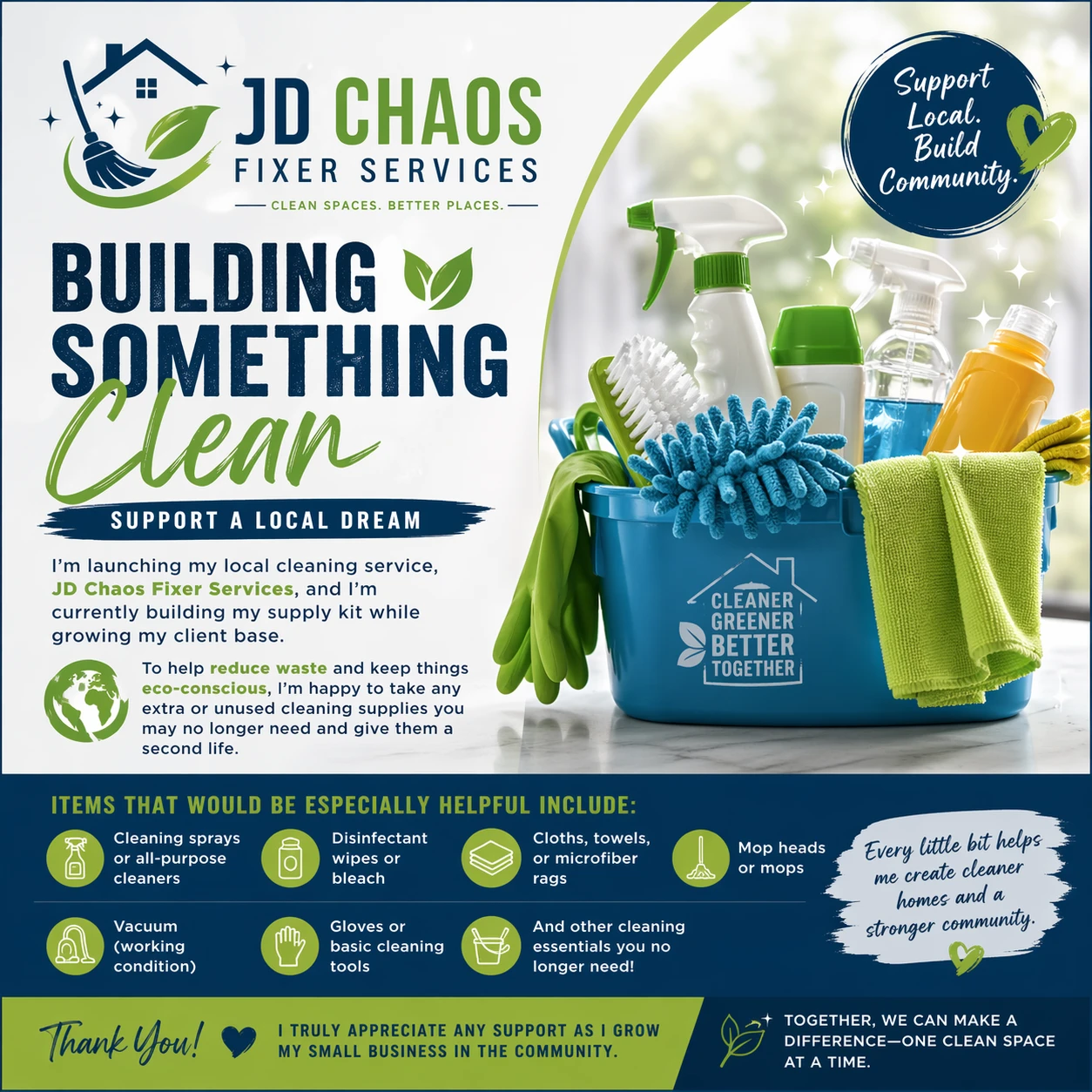 JD Chaos Fixer Services is looking for your support! 🌱 - photo 2