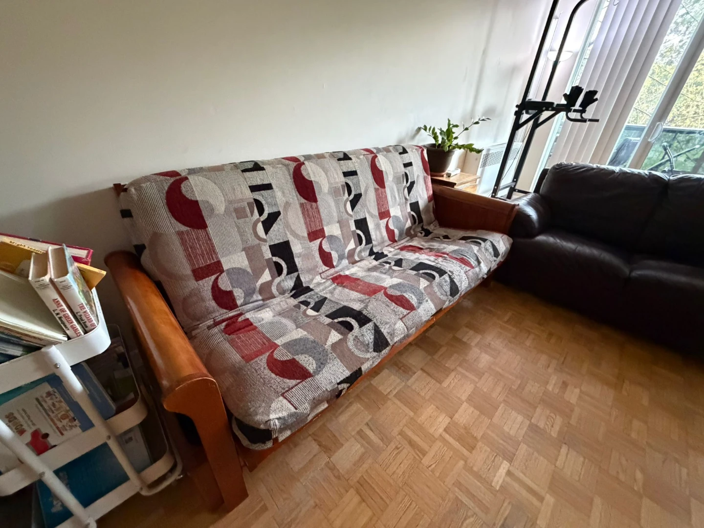 Futon Sofa Bed with Wood Frame - photo 2