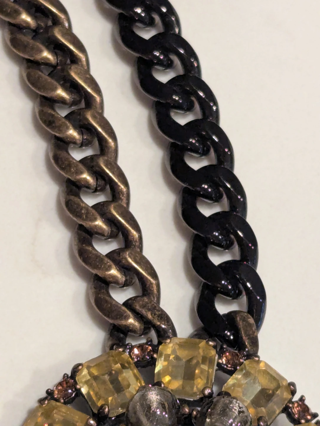 Stella & Dot Chunky Statement Necklace - Black and Bronze - photo 4