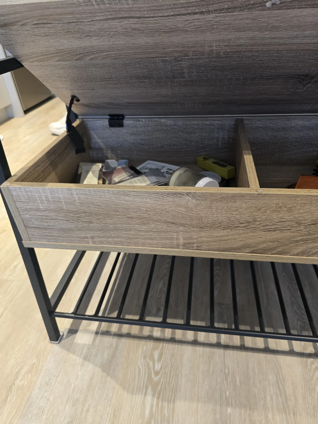 Entryway Storage Bench with Shoe Rack - photo 3